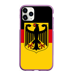 Чехол iPhone 11 Pro матовый Германия - Germany, цвет: 3D-фиолетовый