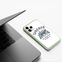 Чехол iPhone 11 Pro матовый SIBERIA из России с Любовью, цвет: 3D-салатовый — фото 2