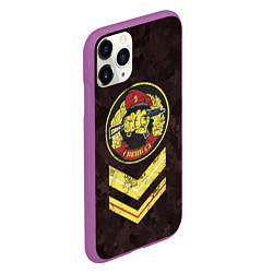 Чехол iPhone 11 Pro матовый Эмблема Спецназ, цвет: 3D-фиолетовый — фото 2