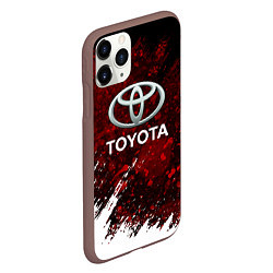 Чехол iPhone 11 Pro матовый Toyota Вектор, цвет: 3D-коричневый — фото 2