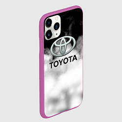 Чехол iPhone 11 Pro матовый Toyota облако, цвет: 3D-фиолетовый — фото 2