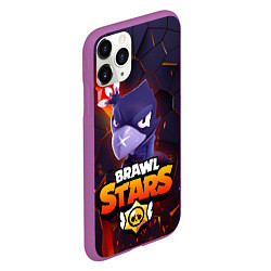 Чехол iPhone 11 Pro матовый ВОРОН - БРАВО СТАРС Brawl Stars, цвет: 3D-фиолетовый — фото 2