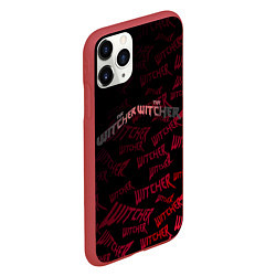 Чехол iPhone 11 Pro матовый The Witcher геймерам игра ведьмак, цвет: 3D-красный — фото 2