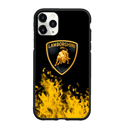 Чехол iPhone 11 Pro матовый Lamborghini Fire