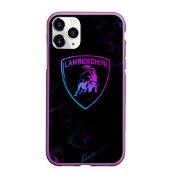 Чехол iPhone 11 Pro матовый Lamborghini Sport Pattrn