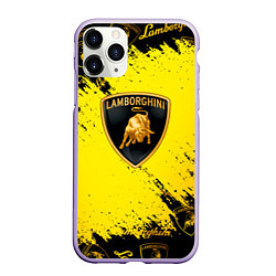 Чехол iPhone 11 Pro матовый Lamborghini Gold Sport