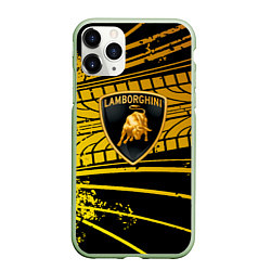 Чехол iPhone 11 Pro матовый Lamborghini - Следы от шин