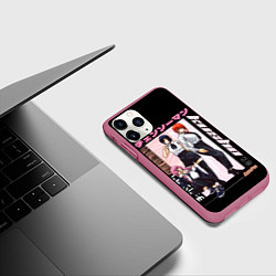 Чехол iPhone 11 Pro матовый Человек бензопила лучшие девочки макима пауэр резе, цвет: 3D-малиновый — фото 2