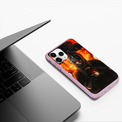 Чехол iPhone 11 Pro матовый FIRE KEEPER Dark SOULS III Дарк соулс, цвет: 3D-розовый — фото 2