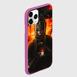 Чехол iPhone 11 Pro матовый FIRE KEEPER Dark SOULS III Дарк соулс, цвет: 3D-фиолетовый — фото 2
