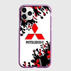 Чехол iPhone 11 Pro матовый Mitsubishi Fire Pattern, цвет: 3D-фиолетовый