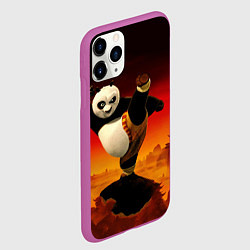 Чехол iPhone 11 Pro матовый Кунг-фу Панда New, цвет: 3D-фиолетовый — фото 2