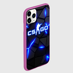 Чехол iPhone 11 Pro матовый КС ГО - 3D ПЛИТЫ, цвет: 3D-фиолетовый — фото 2