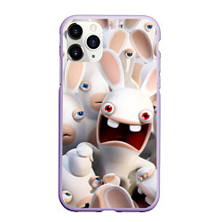 Чехол iPhone 11 Pro матовый Бешеные кролики в толпе