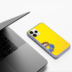 Чехол iPhone 11 Pro матовый Девочка из Советского Атласа Мир, цвет: 3D-светло-сиреневый — фото 2