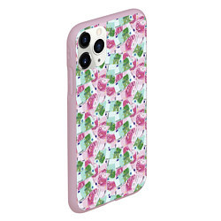 Чехол iPhone 11 Pro матовый Евро 100, 500 банкноты, цвет: 3D-розовый — фото 2