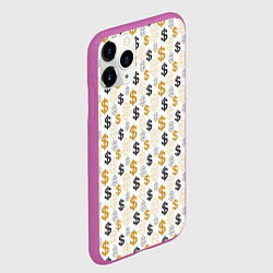 Чехол iPhone 11 Pro матовый Денежные Знаки Доллара, цвет: 3D-фиолетовый — фото 2