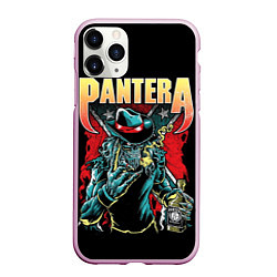 Чехол iPhone 11 Pro матовый Pantera принт, цвет: 3D-розовый