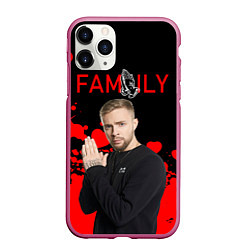 Чехол iPhone 11 Pro матовый Егор Крид: Family, цвет: 3D-малиновый