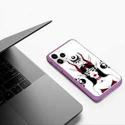 Чехол iPhone 11 Pro матовый Devil beauty, цвет: 3D-фиолетовый — фото 2