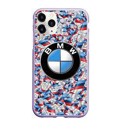 Чехол iPhone 11 Pro матовый BMW M PATTERN LOGO
