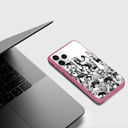 Чехол iPhone 11 Pro матовый АХЕГАО - AHEGAO ПОДТЕКИ, цвет: 3D-малиновый — фото 2