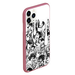 Чехол iPhone 11 Pro матовый АХЕГАО - AHEGAO ПОДТЕКИ, цвет: 3D-малиновый — фото 2