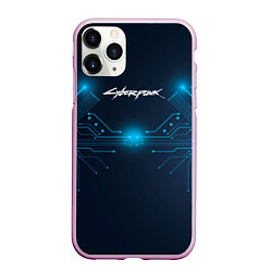 Чехол iPhone 11 Pro матовый Cyberpunk Неоновая микросхема, цвет: 3D-розовый