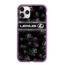 Чехол iPhone 11 Pro матовый LEXUS SPORT PATTERN, цвет: 3D-фиолетовый