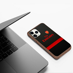 Чехол iPhone 11 Pro матовый Arsenal fc, цвет: 3D-коричневый — фото 2