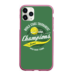 Чехол iPhone 11 Pro матовый Большой Теннис Tennis, цвет: 3D-малиновый