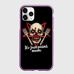 Чехол iPhone 11 Pro матовый Это просто краска мама, цвет: 3D-фиолетовый
