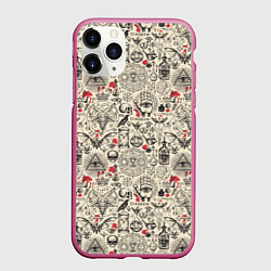 Чехол iPhone 11 Pro матовый Чёрная Магия и Колдовство, цвет: 3D-малиновый
