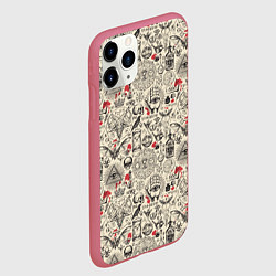 Чехол iPhone 11 Pro матовый Чёрная Магия и Колдовство, цвет: 3D-малиновый — фото 2