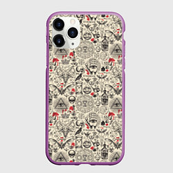 Чехол iPhone 11 Pro матовый Чёрная Магия и Колдовство, цвет: 3D-фиолетовый