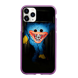 Чехол iPhone 11 Pro матовый Хаги Ваги Ты Попался Poppy Playtime, цвет: 3D-фиолетовый