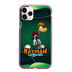 Чехол iPhone 11 Pro матовый Rayman Legends Green, цвет: 3D-малиновый