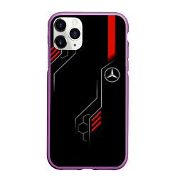 Чехол iPhone 11 Pro матовый AMG MERCEDES ТЕХНОЛОГИИ, цвет: 3D-фиолетовый