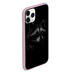 Чехол iPhone 11 Pro матовый Милаха енот, цвет: 3D-розовый — фото 2