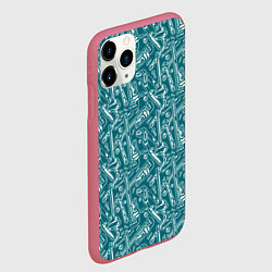 Чехол iPhone 11 Pro матовый Инструменты Сантехника, цвет: 3D-малиновый — фото 2