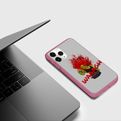 Чехол iPhone 11 Pro матовый Waaagh reference, цвет: 3D-малиновый — фото 2