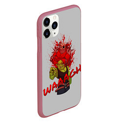 Чехол iPhone 11 Pro матовый Waaagh reference, цвет: 3D-малиновый — фото 2