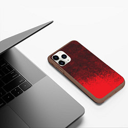 Чехол iPhone 11 Pro матовый RED GRUNGE SPORT GRUNGE, цвет: 3D-коричневый — фото 2