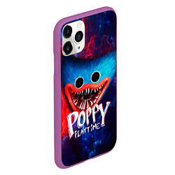 Чехол iPhone 11 Pro матовый ХАГИ ВАГИ В КОСМОСЕ POPPY PLAYTIME SPACE, цвет: 3D-фиолетовый — фото 2