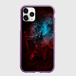 Чехол iPhone 11 Pro матовый Погасший рыцарь Elden Ring, цвет: 3D-фиолетовый