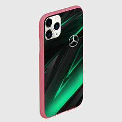 Чехол iPhone 11 Pro матовый MERCEDES-BENZ AMG NEON STRIPES PETRONAS, цвет: 3D-малиновый — фото 2