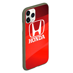 Чехол iPhone 11 Pro матовый HONDA хонда, цвет: 3D-темно-зеленый — фото 2