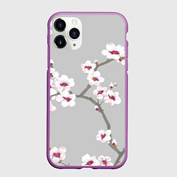 Чехол iPhone 11 Pro матовый Ранняя весна, цвет: 3D-фиолетовый