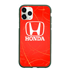 Чехол iPhone 11 Pro матовый Honda хонда, цвет: 3D-темно-зеленый