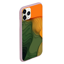 Чехол iPhone 11 Pro матовый Зеленые дюны, цвет: 3D-розовый — фото 2